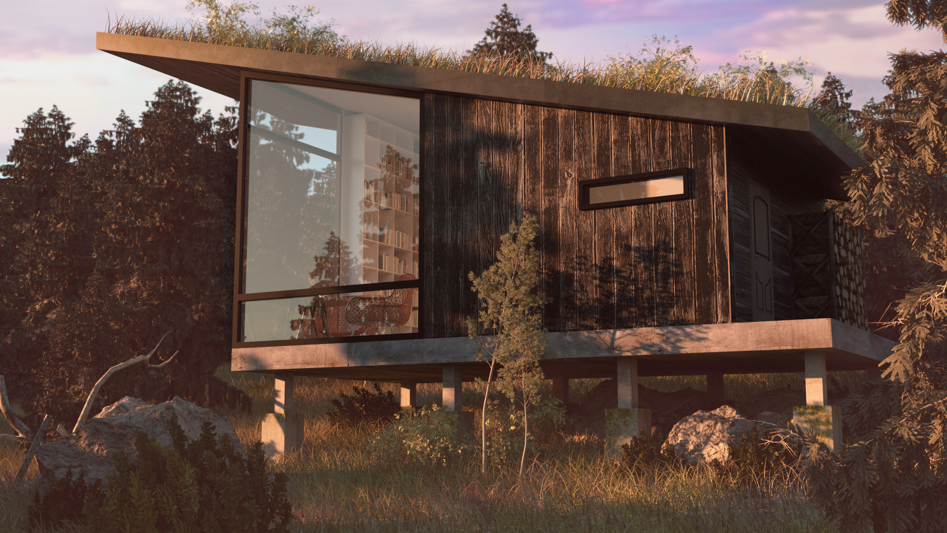 Cabin_Sunset